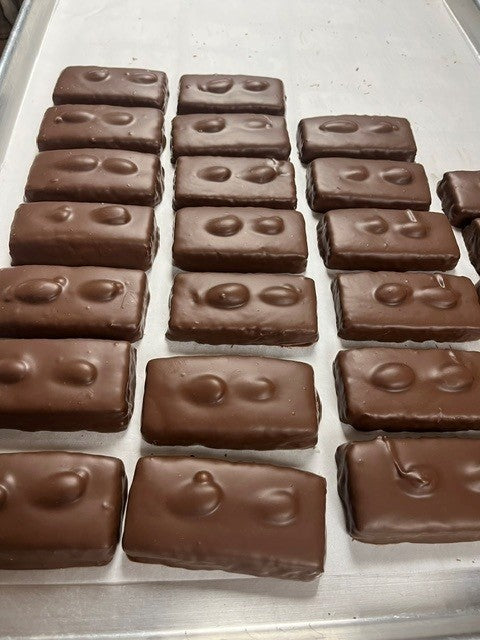 Milk Chocolate Coconut Bars Topped with Almonds
