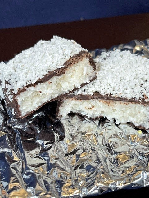 Dark Chocolate Sweetened Coconut Bars