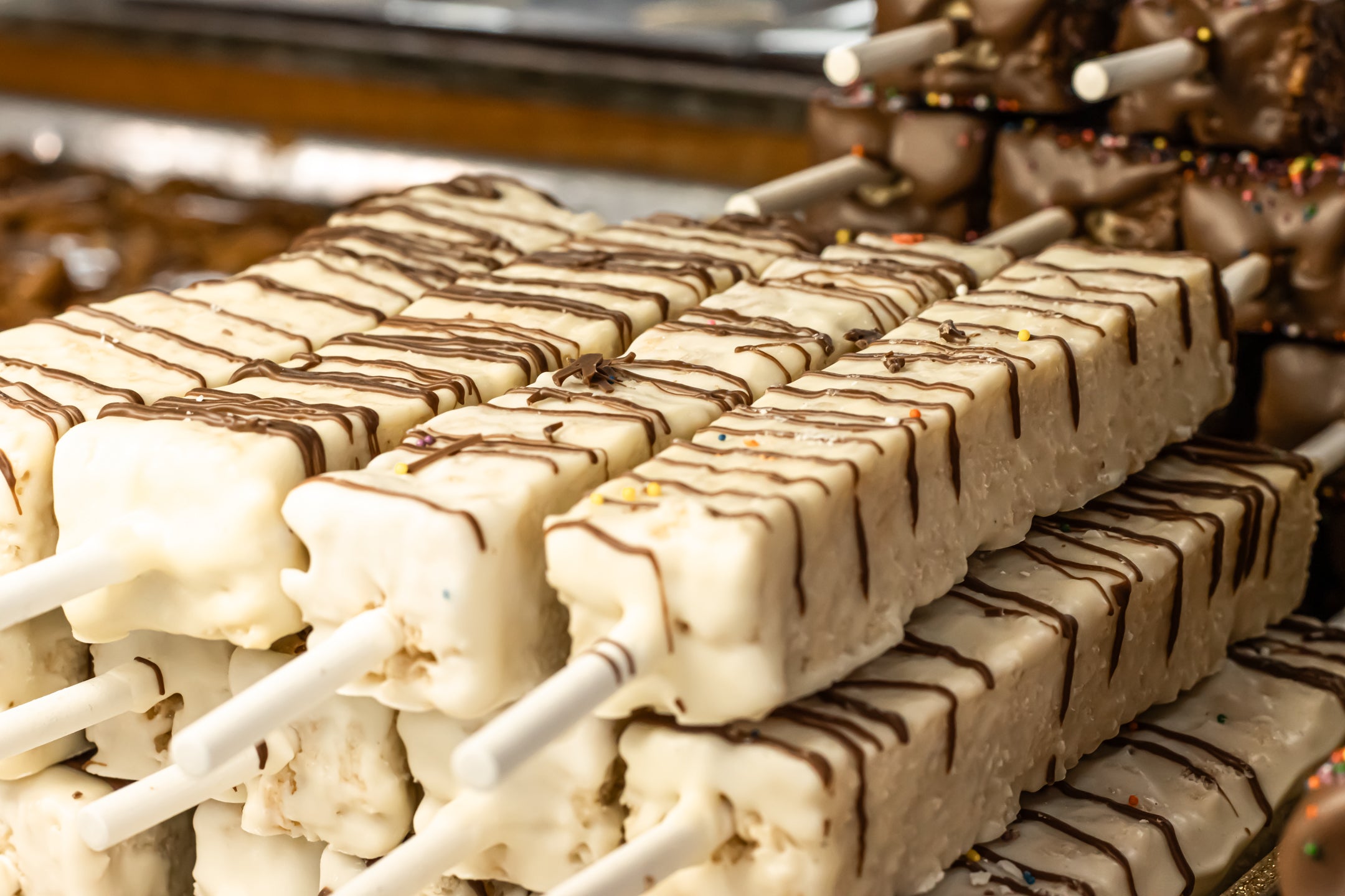 Chocolate Covered Rice Krispy Treats at Hansel and Gretel Candy Kitchen, Helen GA