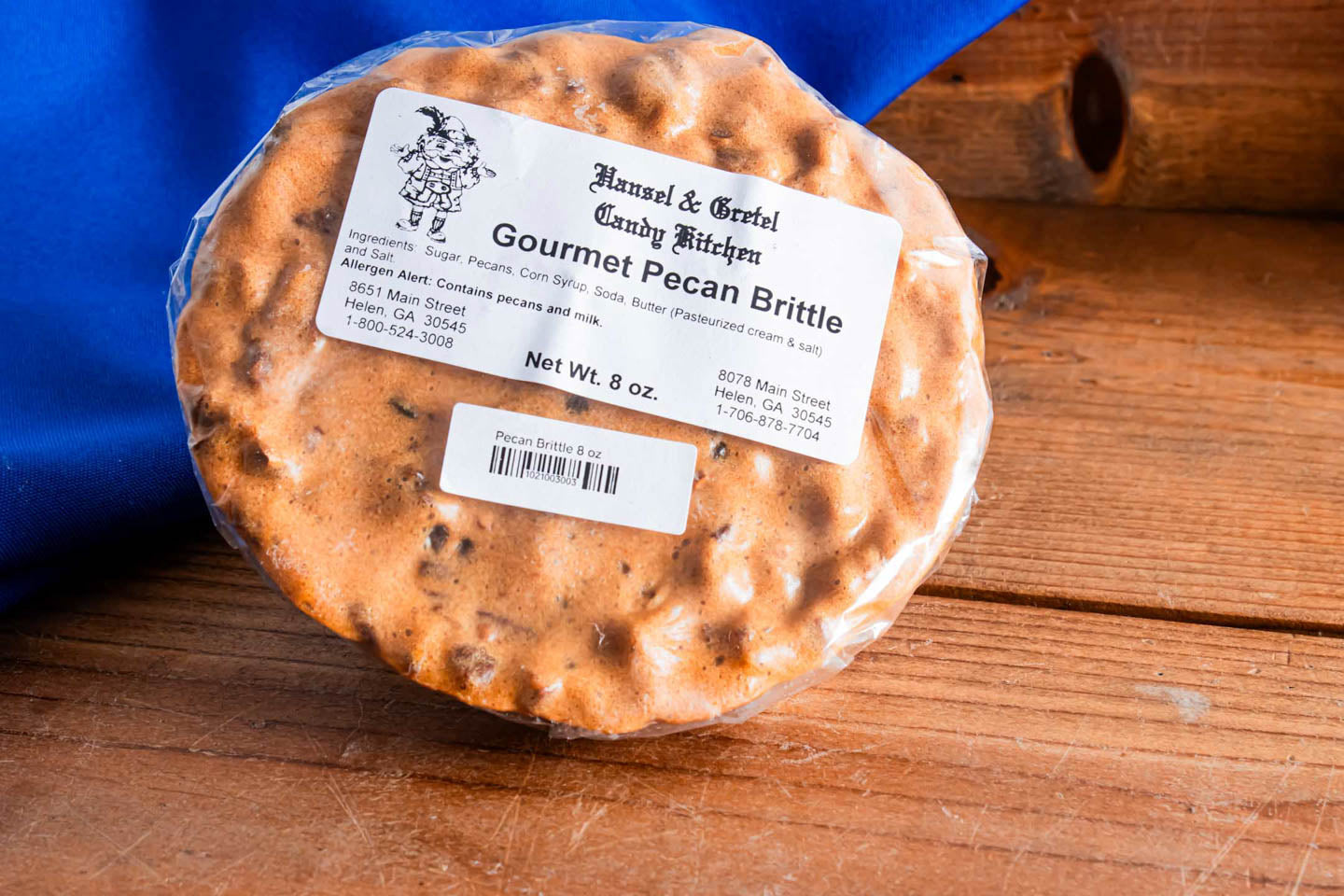 Hansel and Gretel Pecan Brittle Whole 8oz from Hansel and Gretel Candy Kitchen Helen Georgia