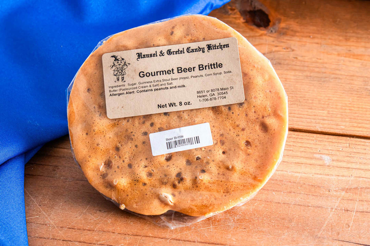 Hansel and Gretel Gourmet Beer Brittle Whole 8oz, Helen Georgia