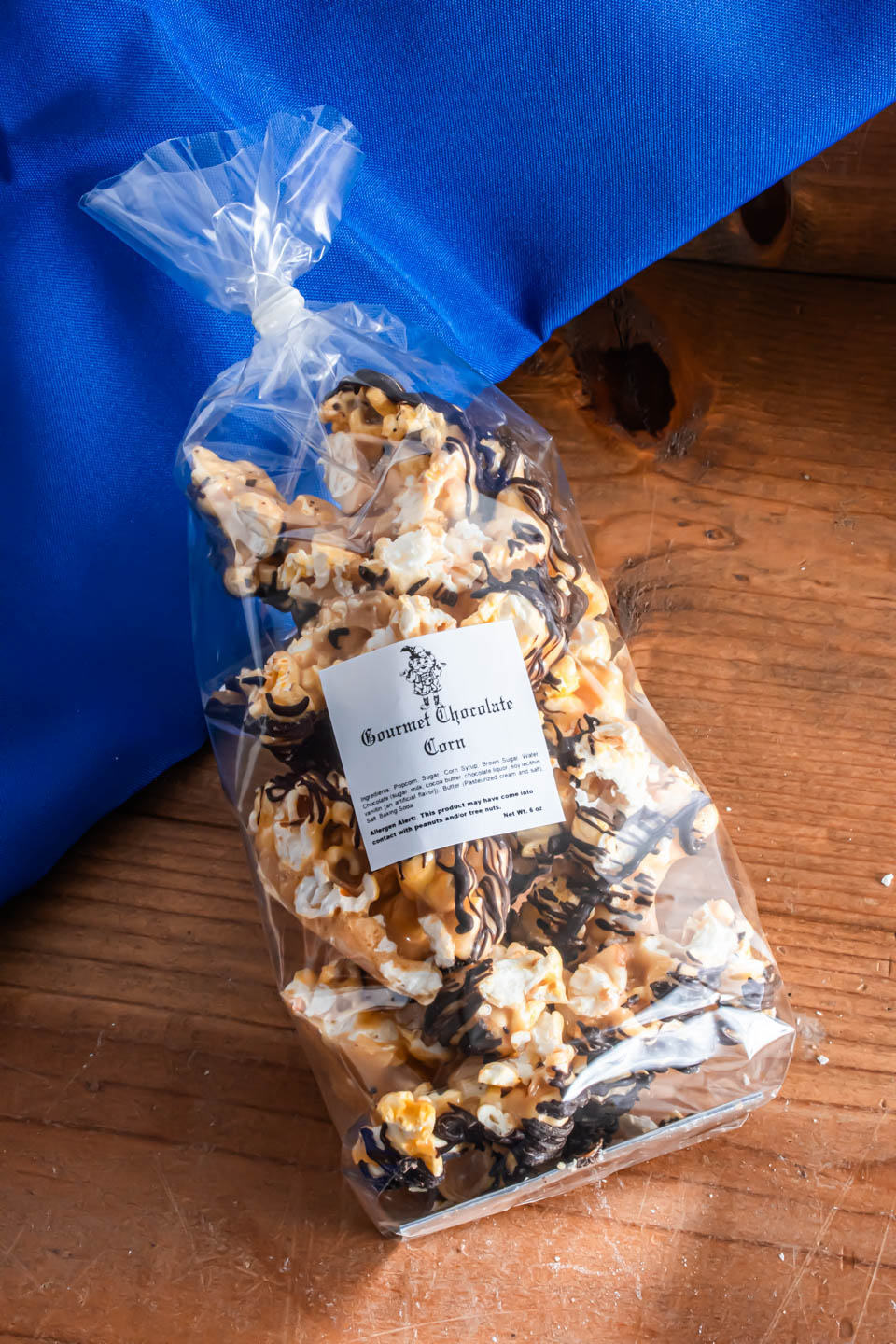 Caramel Corn w/ Dark Choc 6oz Bag From Hansel and Gretel Candy Kicthen Helen Georgia