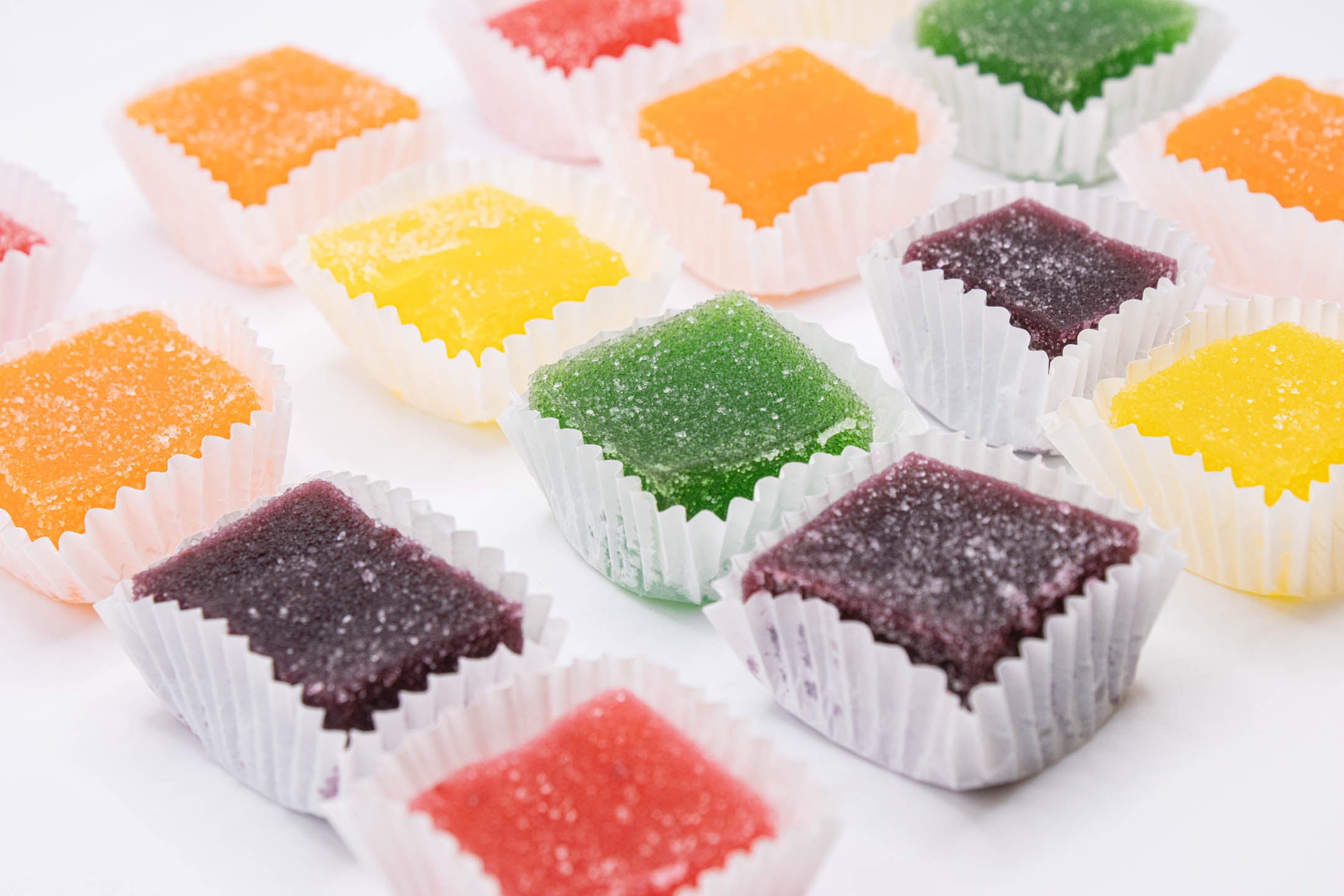 16 Sanded Jellies out of the box in their wrappers