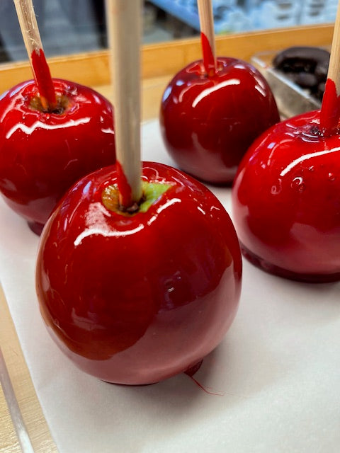 Handmade Candy Apples at Hansel and Gretel Candy Kitchen, Helen GA