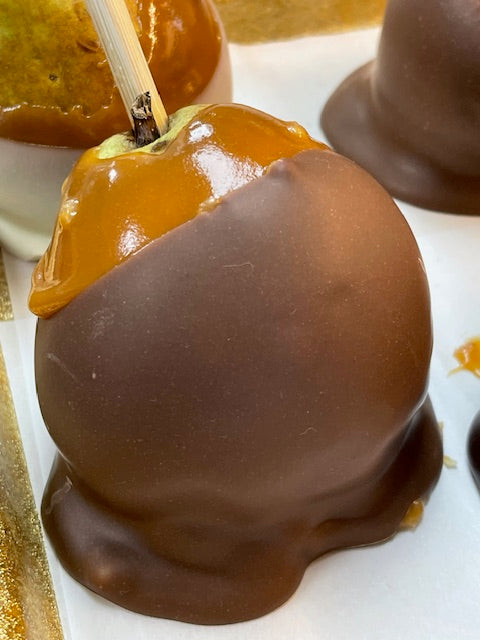 Chocolate Pear on a cooling tray at hansel and gretel candy kitchen, Helen Ga 