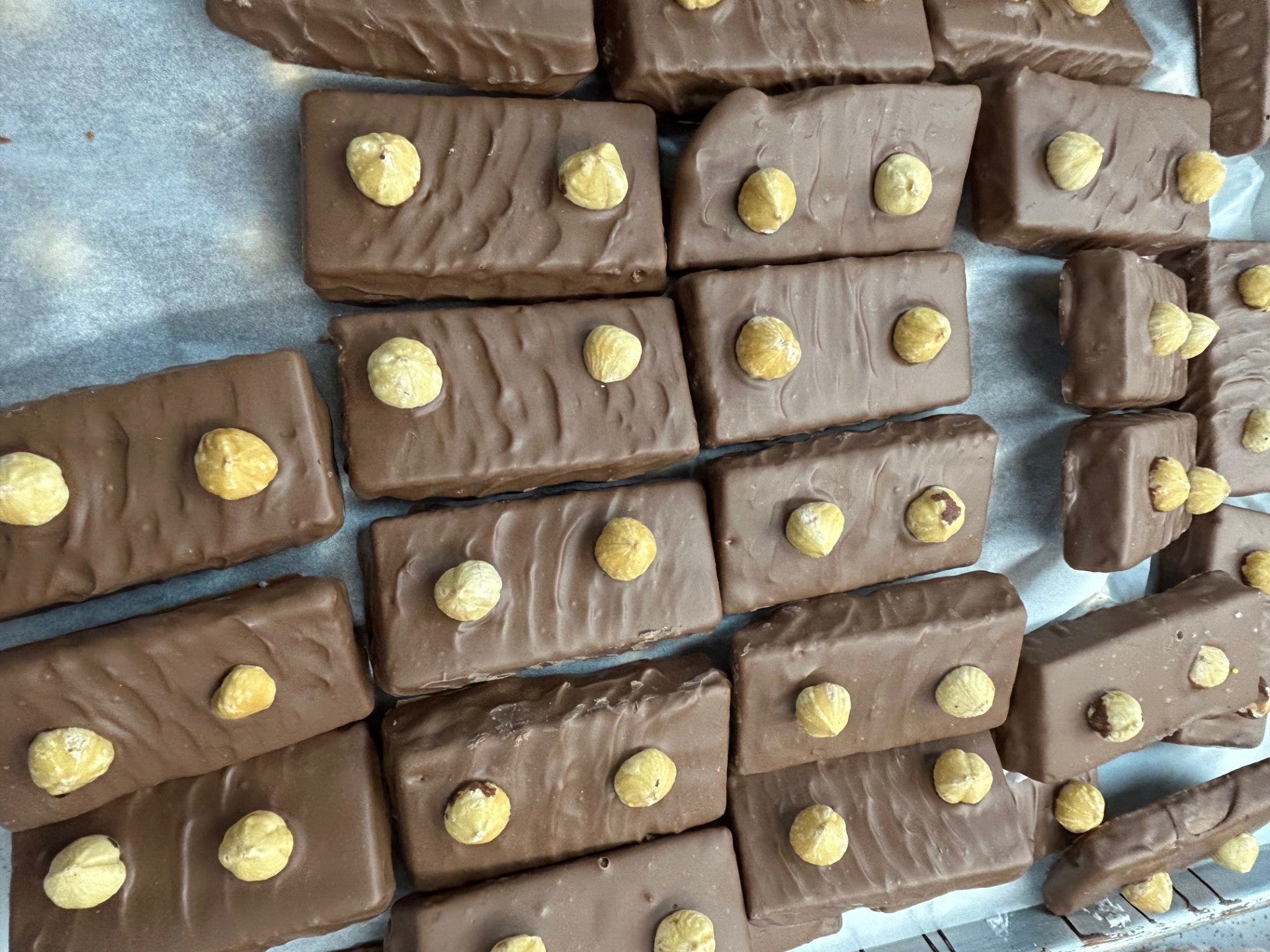 Milk chocolate hazelnut meltaway bar