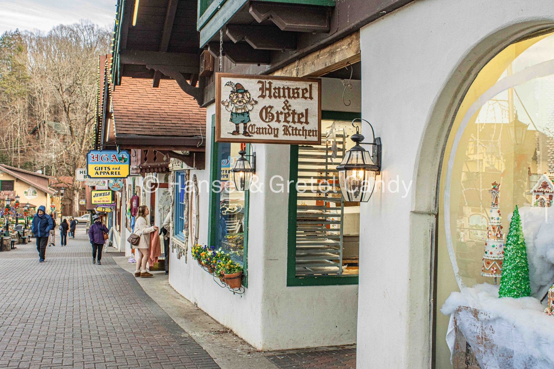 Outside Hansel and Gretel Candy Kitchen 8651 N Main St, Helen, GA 30545