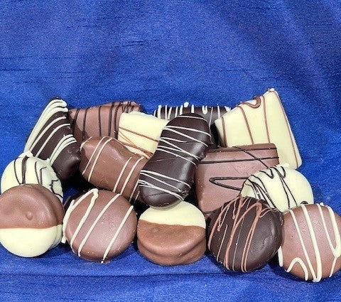 Chocolate Covered Crackers and Cookies at Hansel and Gretel Candy Kitchen, Helen GA