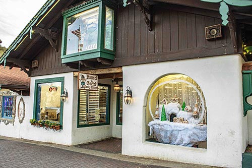 Outside of 8651 N Main St. Helen, GA Hansel and Gretel Candy Kitchen Helen Georgia