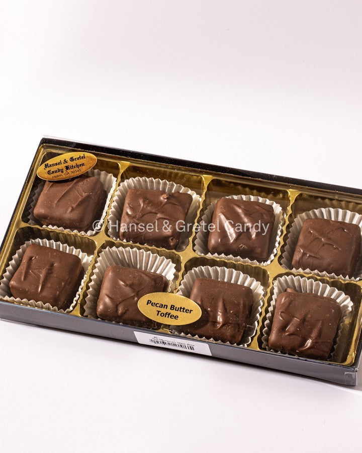 16pc Pre Packaged Assorted Toffee, Pecan Butter Toffee from Hansel and Gretel Candy Kitchen Helen Georgai