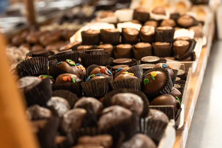 Assorted Candies on Display at Hansel and Gretel Candy Kitchen