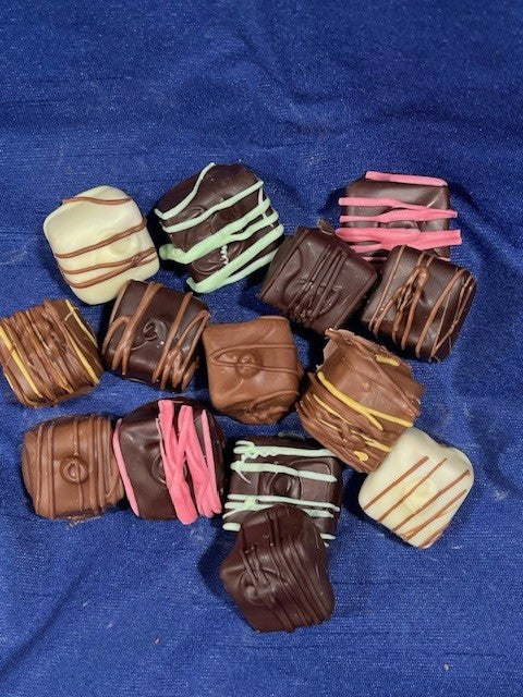 Handmade Creams & Fudge Squares, expertly crafted at Hansel & Gretel Candy Kitchen in Helen, GA.